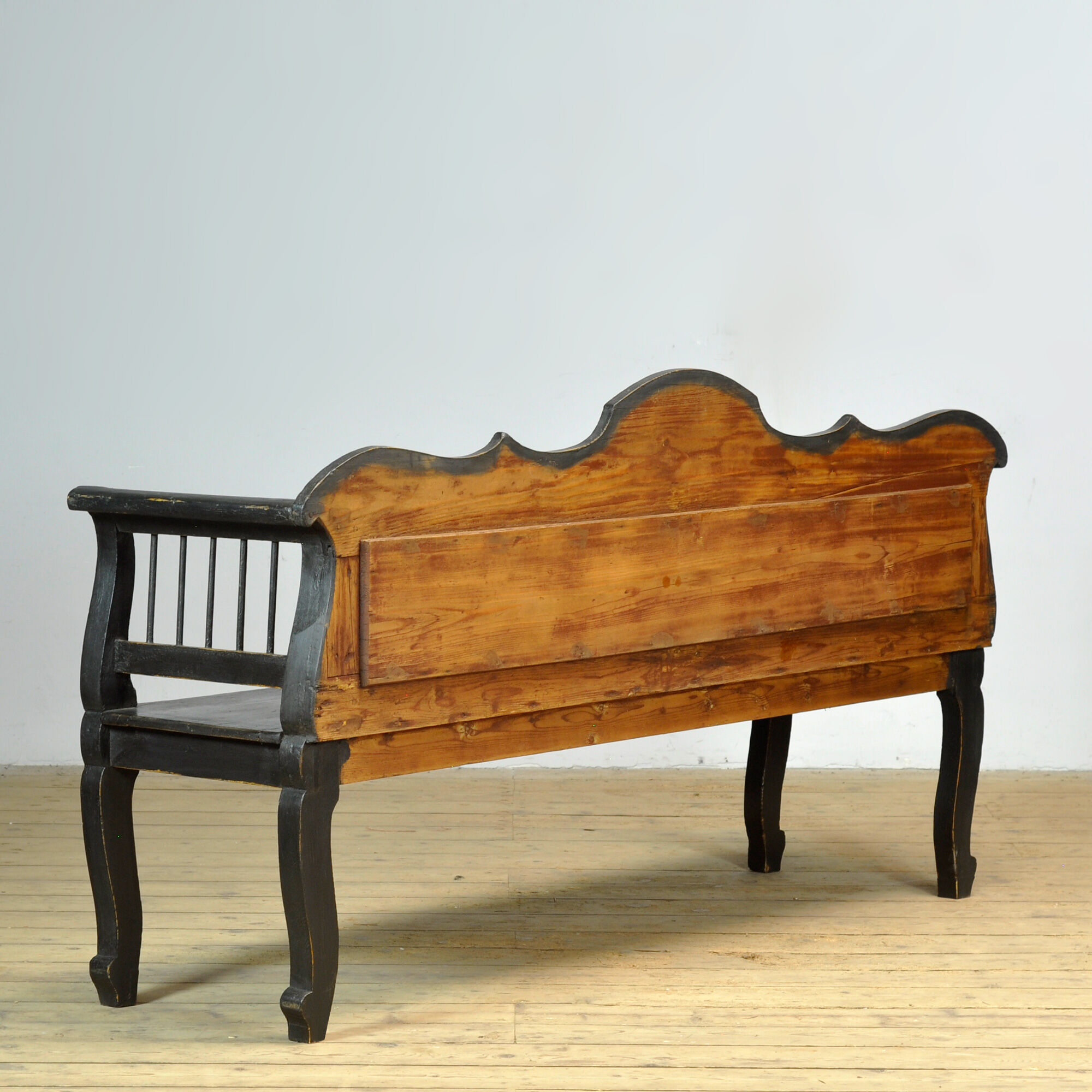 Banc en pin ancien, années 1900