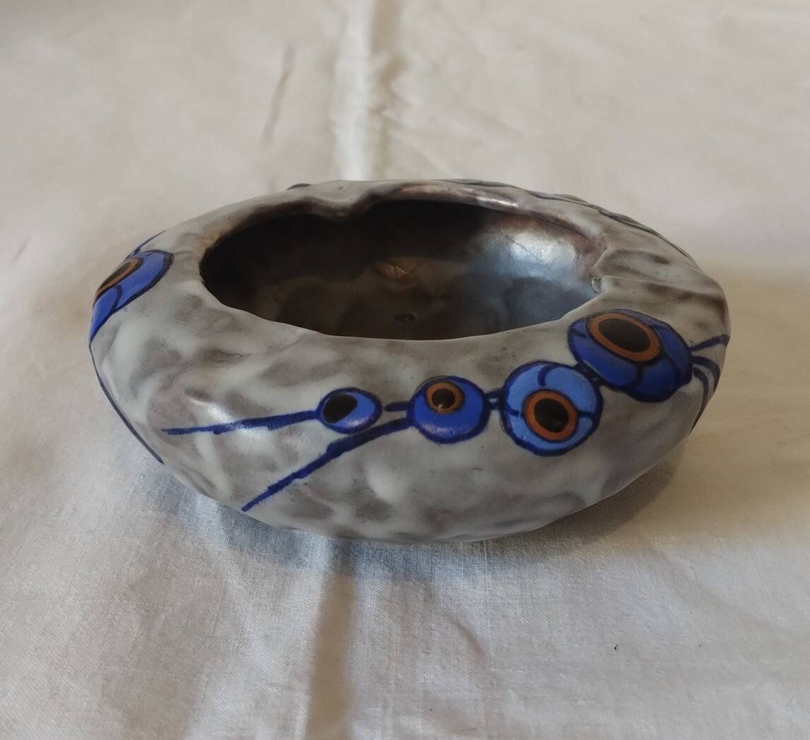 Antique ceramic ashtray by "Louis Dage"
