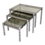 Set of 3 vintage nesting tables 1970
