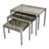 Set of 3 vintage nesting tables 1970
