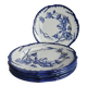 6 antique plates Creil & Montereau Sunflower model blue – 19th century