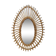 Asymmetrical vintage rattan wicker bamboo sun mirror Scandinavian craftsmanship