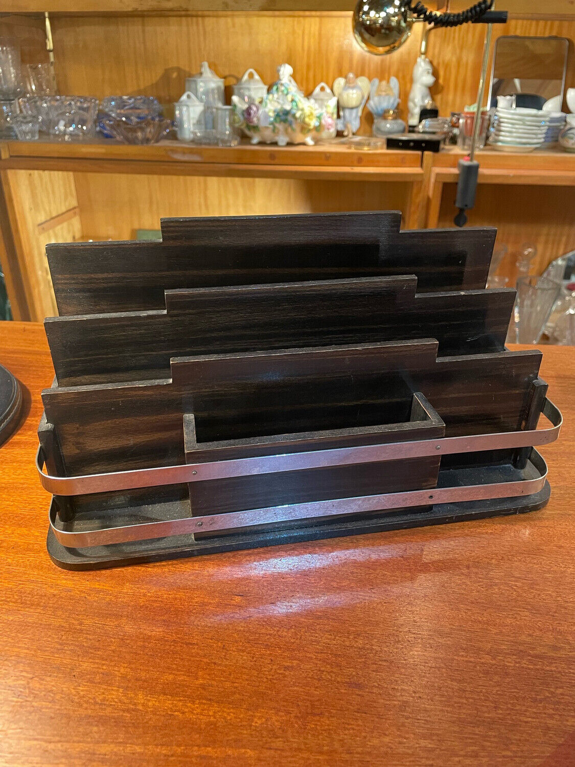 Mail door art delco wood and metal