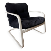 IKEA vintage velvet and tube armchair
