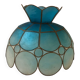Blue mother-of-pearl and brass chandelier