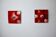 Pair of Fat Lava wall lamps by Hustadt Leuchten, Orange ceramic, Germany, 1960
