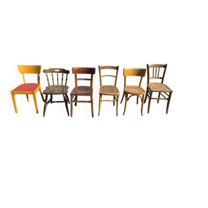 Lot 6 chaises bistrot