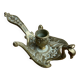 Hand candlestick, peacock shape, in bronze