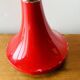 Vintage tulip ashtray on foot in red and chrome steel - Space Age Design
