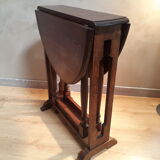 oval table foldable solid oak style 1920