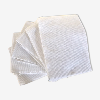 Series of six napkins 60s honeycomb