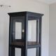 Antique black hexagonal display cabinet – 180 cm