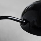 Vintage Bauhaus German Minimalist Black Metal Desk Lamp from Gebrüder Cosack Gecos, 1940s