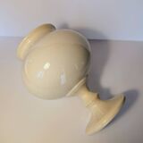 Cracked cream ceramic leech cup