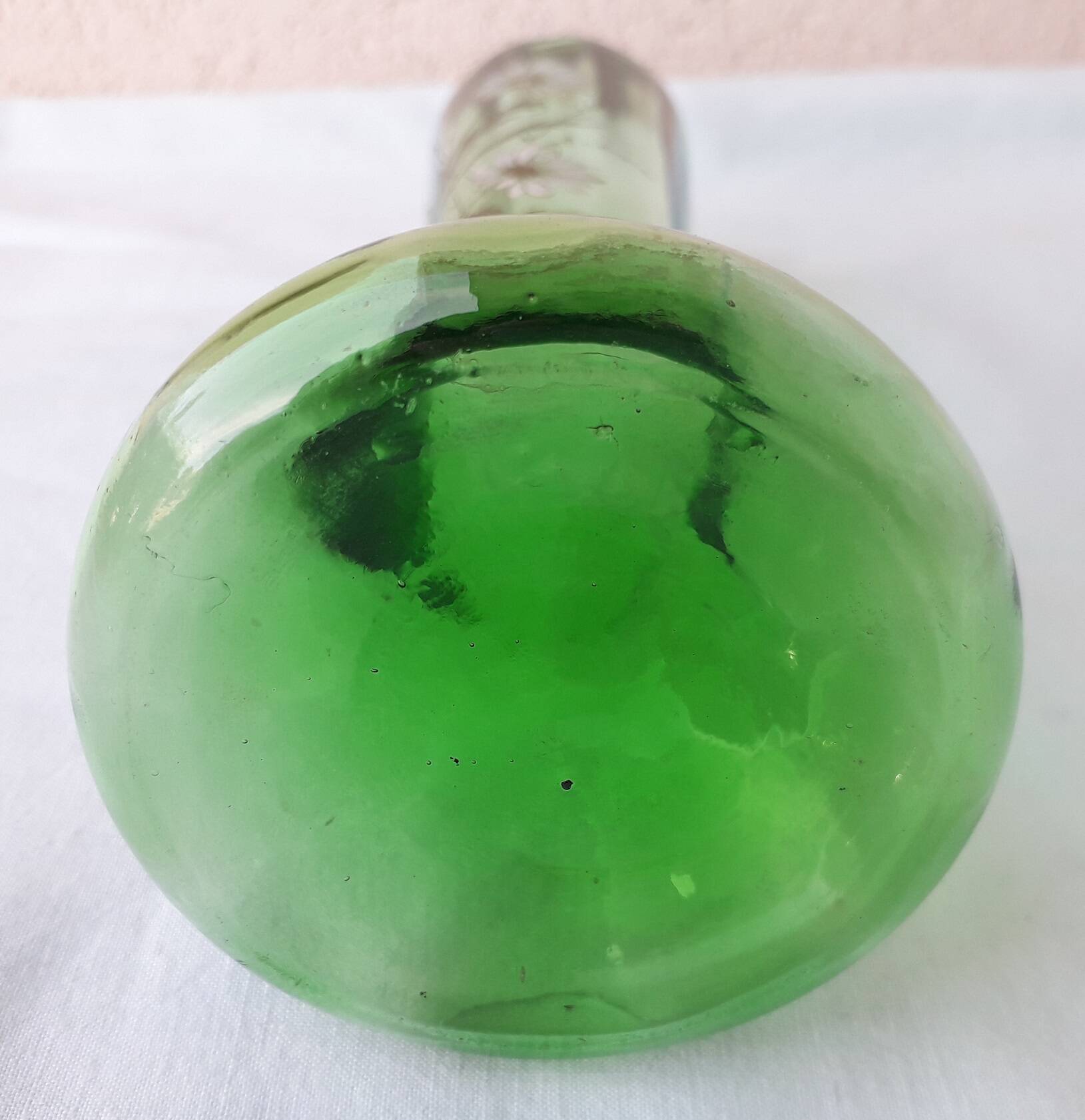 Enamelled glass vase