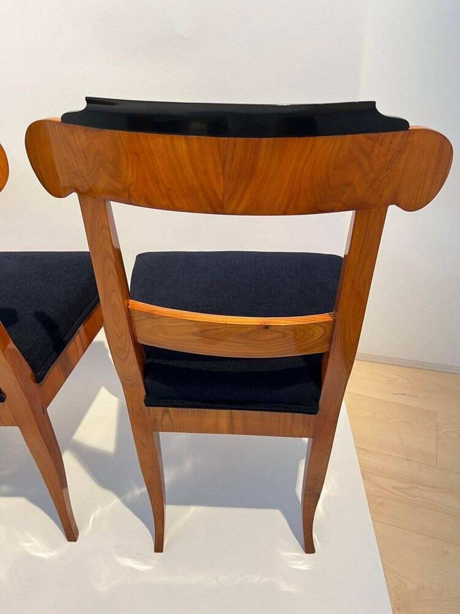 Biedermeier Chairs in Cherry Wood, Germany, 1830s, Set of 5
