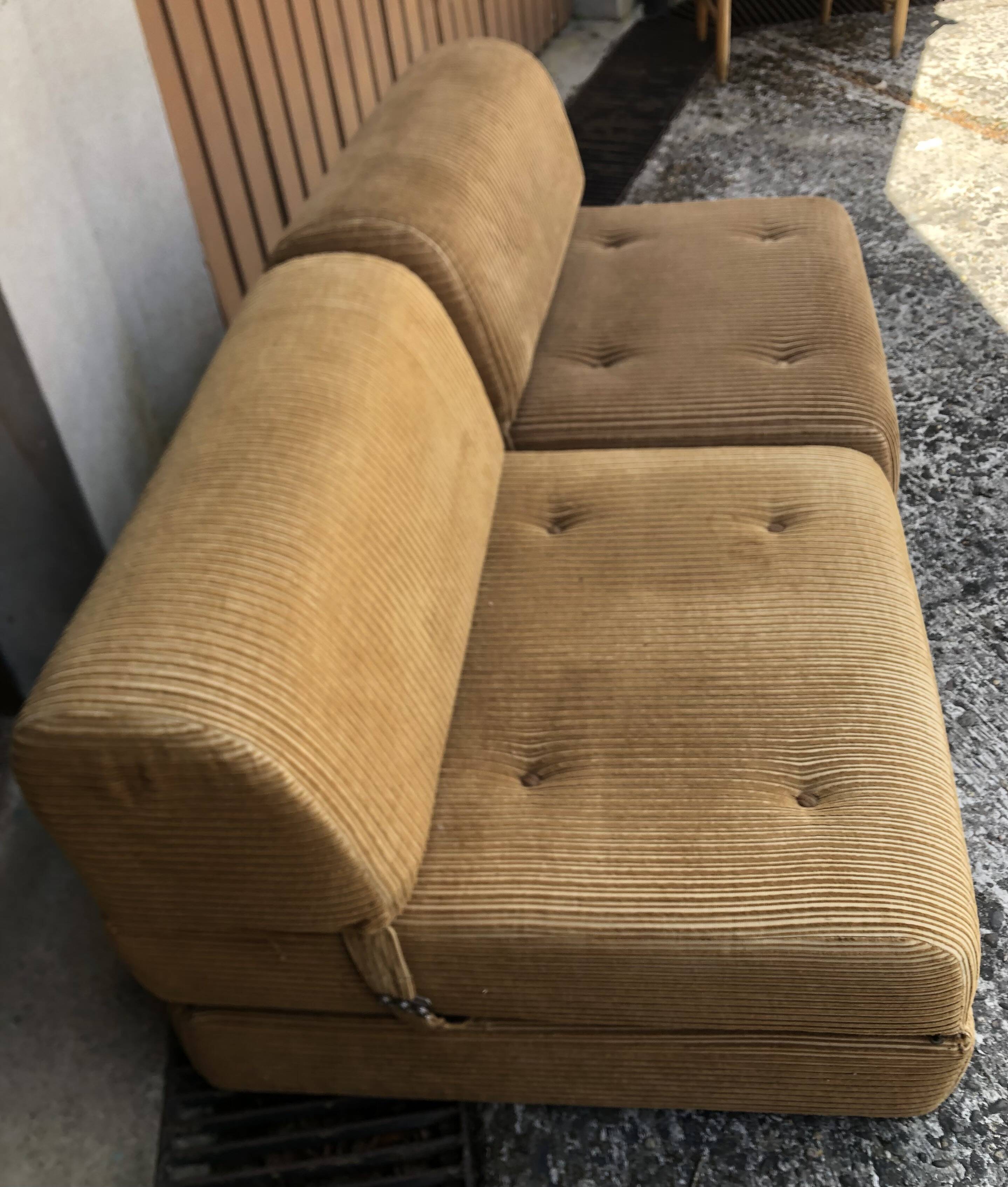 Vintage 70s corduroy armchair
