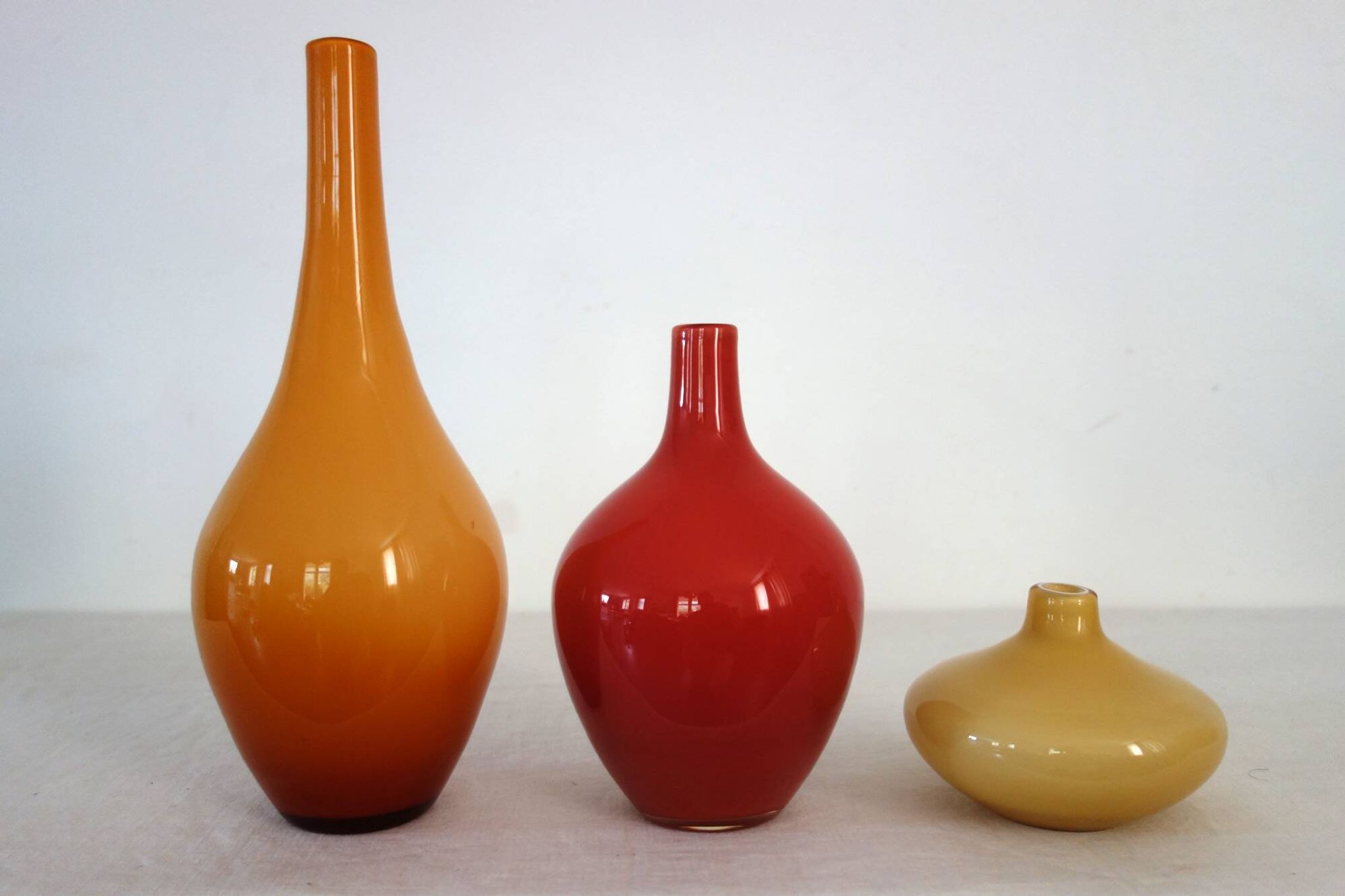 3 glass vases by Johanna Jelinek for Ikea from the 90s.