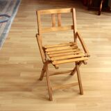 Tabouret enfant pliable en bois - Vintage des années 60