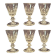 6 antique crystal shot glasses