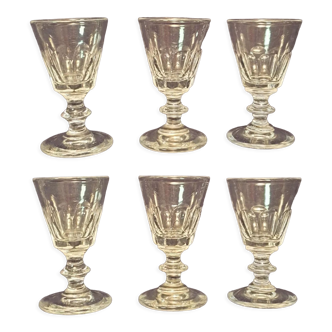 6 verres à liqueur en cristal anciens