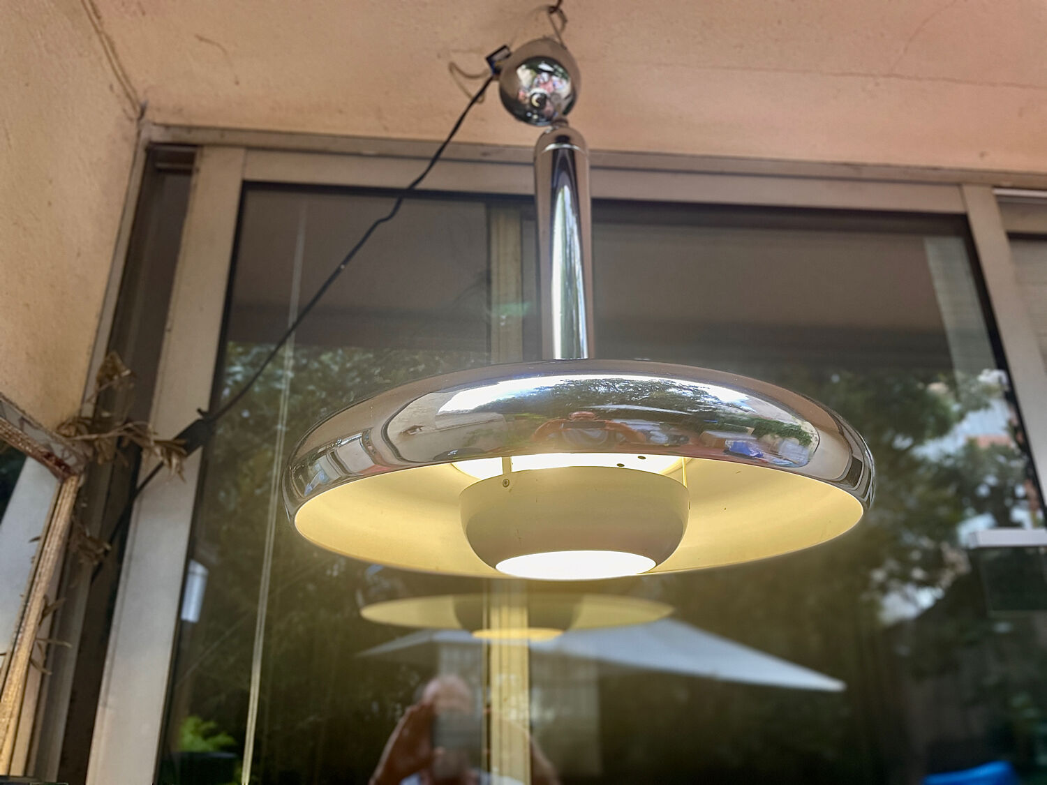Chrome metal suspension Space edge 70s
