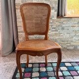 Wooden and rattan chairs