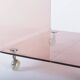 Small coffee table or end table in smoked plexiglass, 1970s