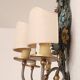 XL Large 2 Light polychrome vintage Ciani Firenze wall lamp, Italy 1970s