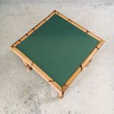 Mediterranean Bamboo Side Table in the style of Audoux Minet, France, 1950s