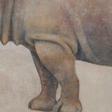 Painted canvas, Rhinoceros, Contemporary work