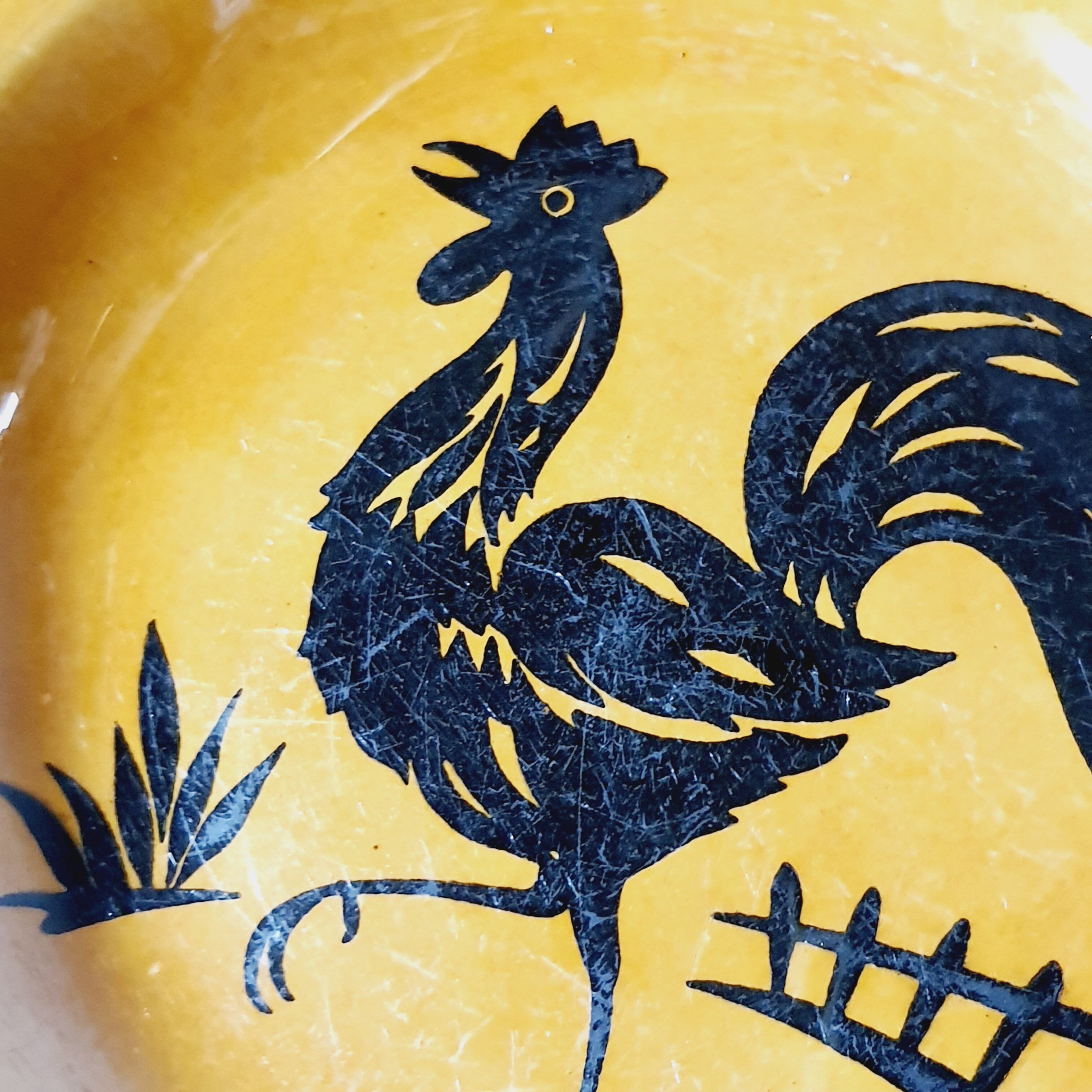 Set of plates of Gien decoration rooster