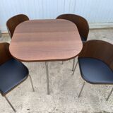 Fusion table and 4 teak chairs by Sandra Kragnert IKEA.