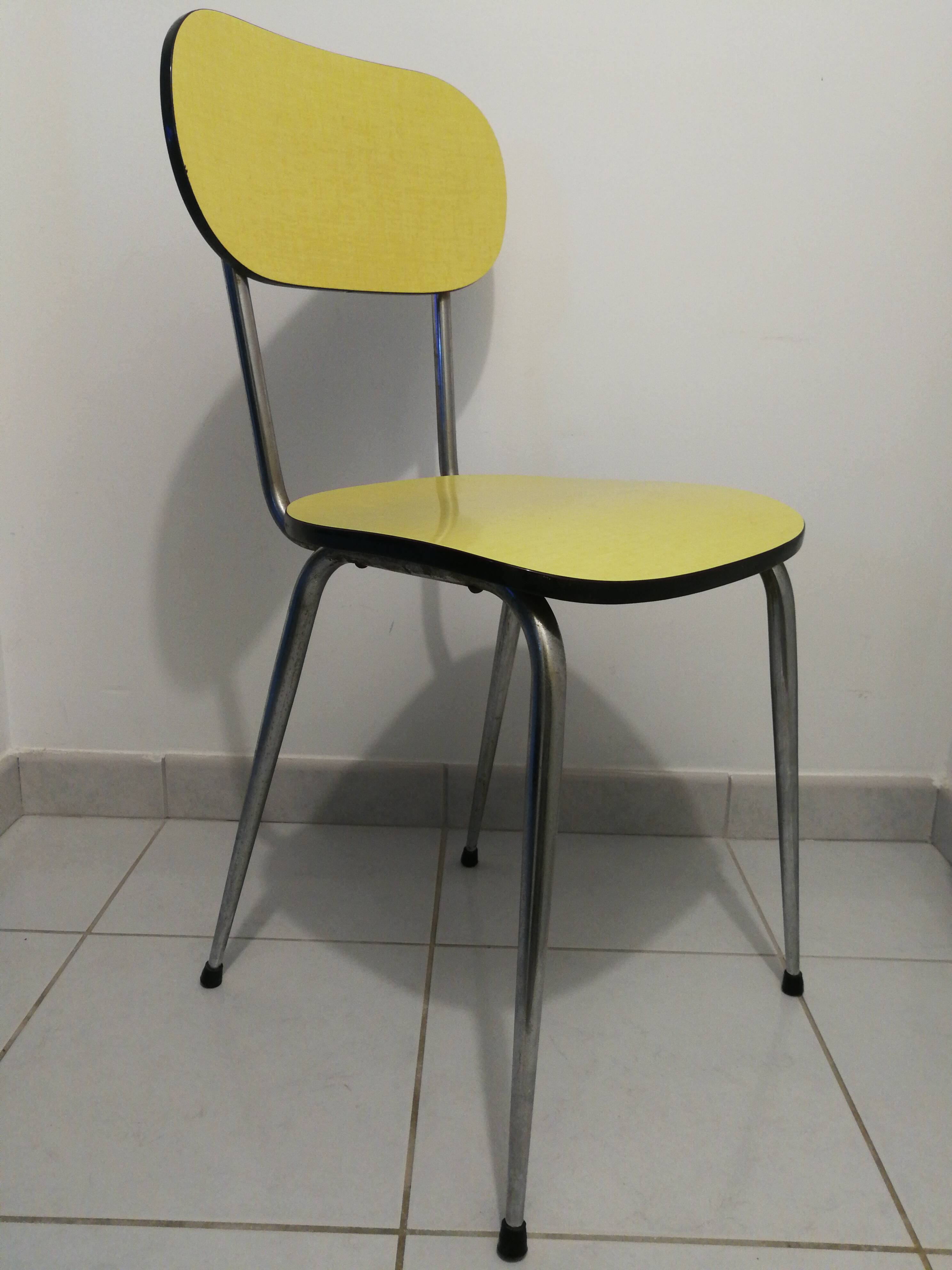 Vintage yellow Formica chair