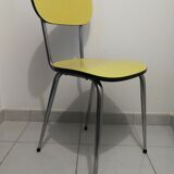 Chaise Formica jaune vintage