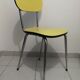 Chaise Formica jaune vintage