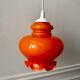 Orange opaline suspension lamp 70s