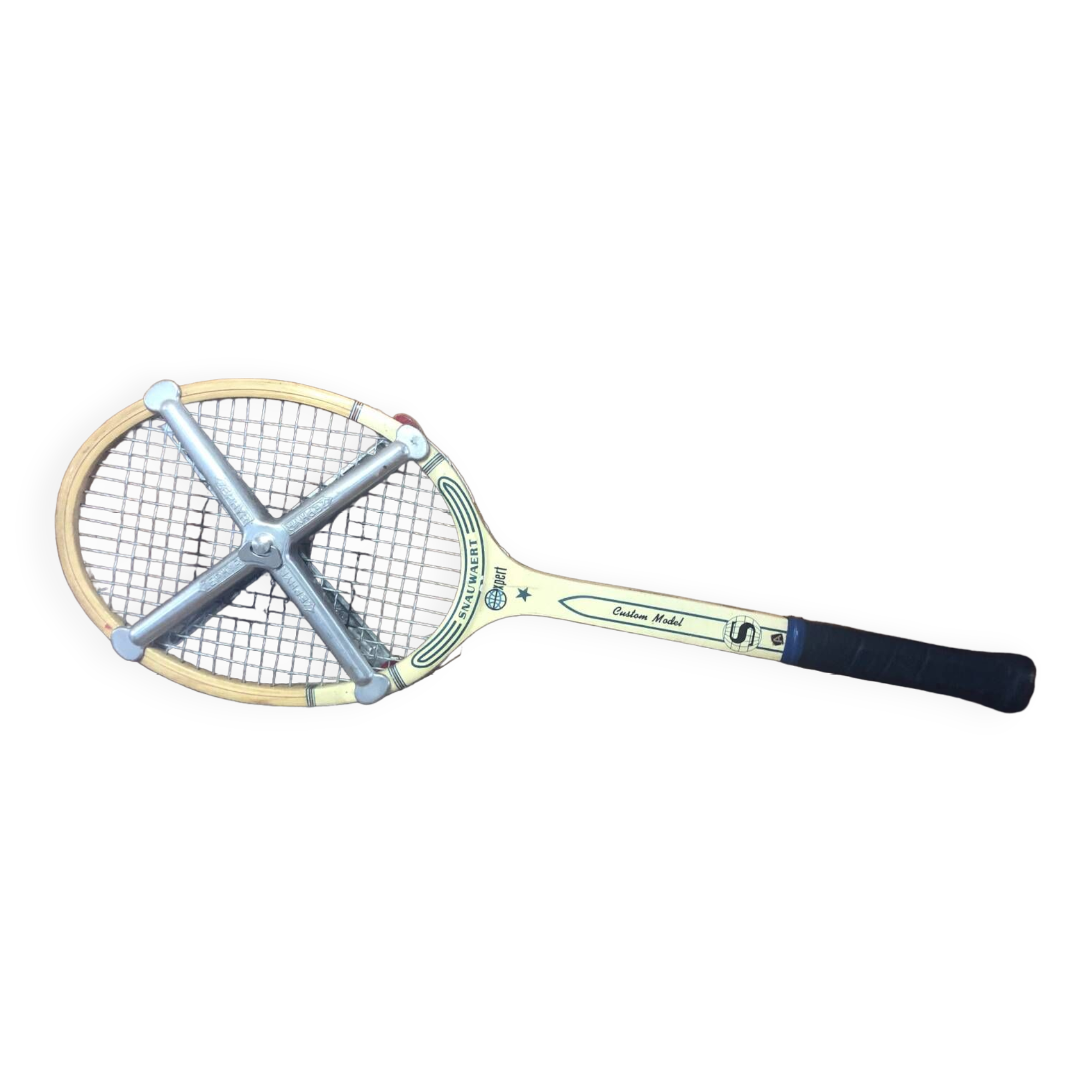 Old snauwaert expert tennis racket wood + zéphyr cross