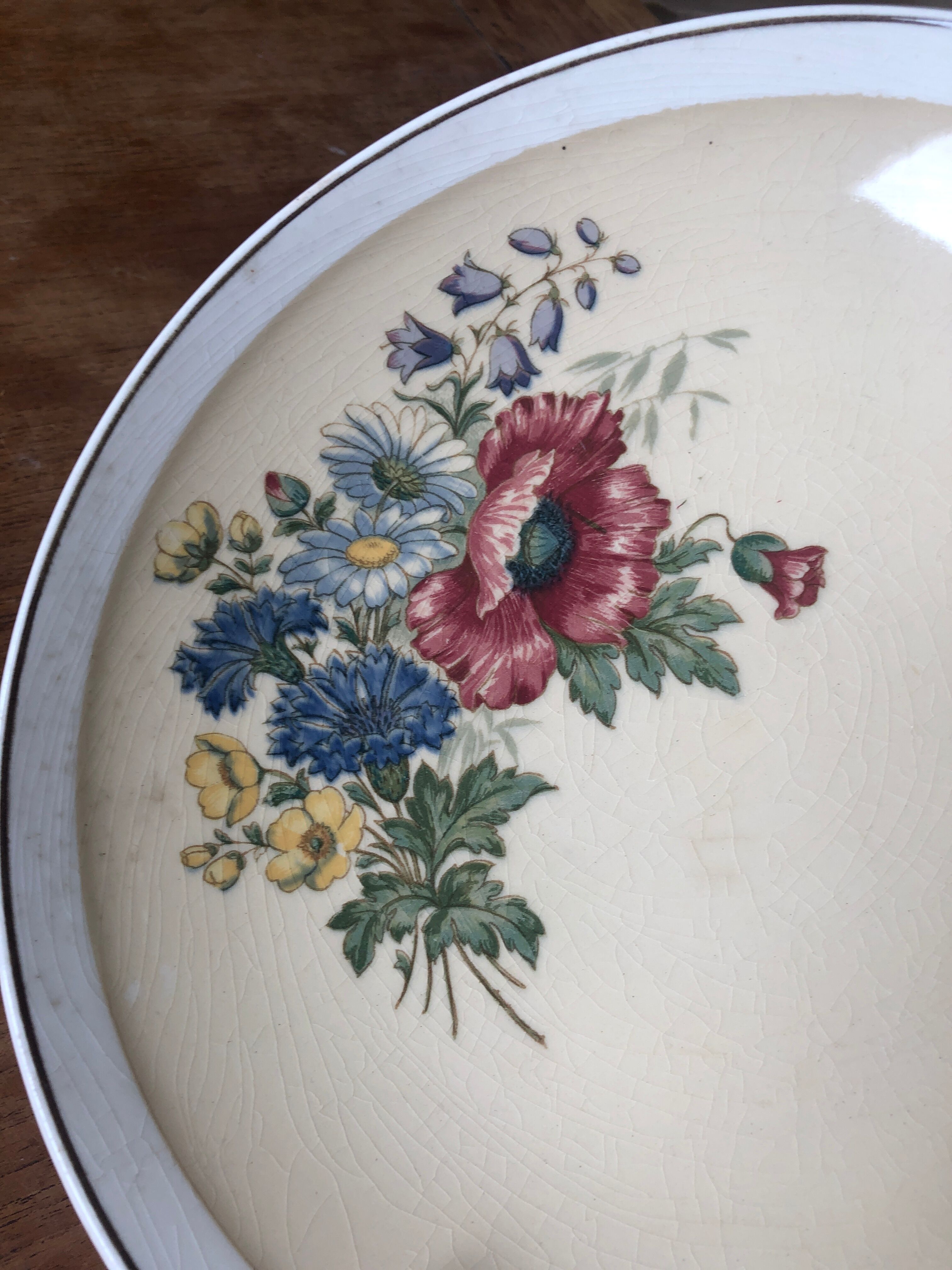 Dish Compotier ancien villeroy et boch 1584 floral decoration