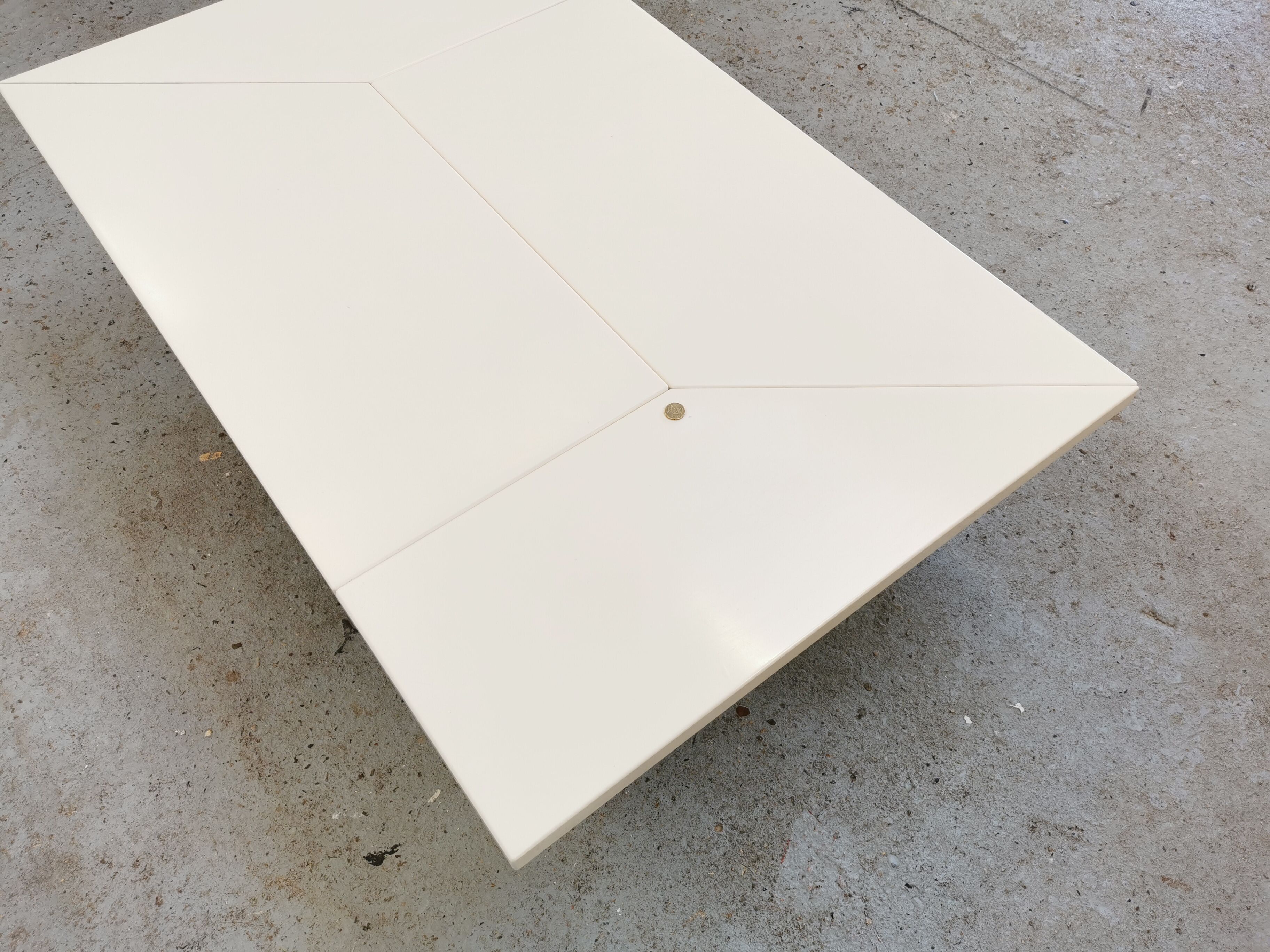 Table basse bar vintage Roches Bobois design Paul Michel 1970
