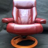 Scandinavian reclining relax armchair in Anderssons leather