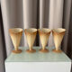 Ensemble de 4 coupes à dessert en forme de cornet de glace italienne, vers 1980.