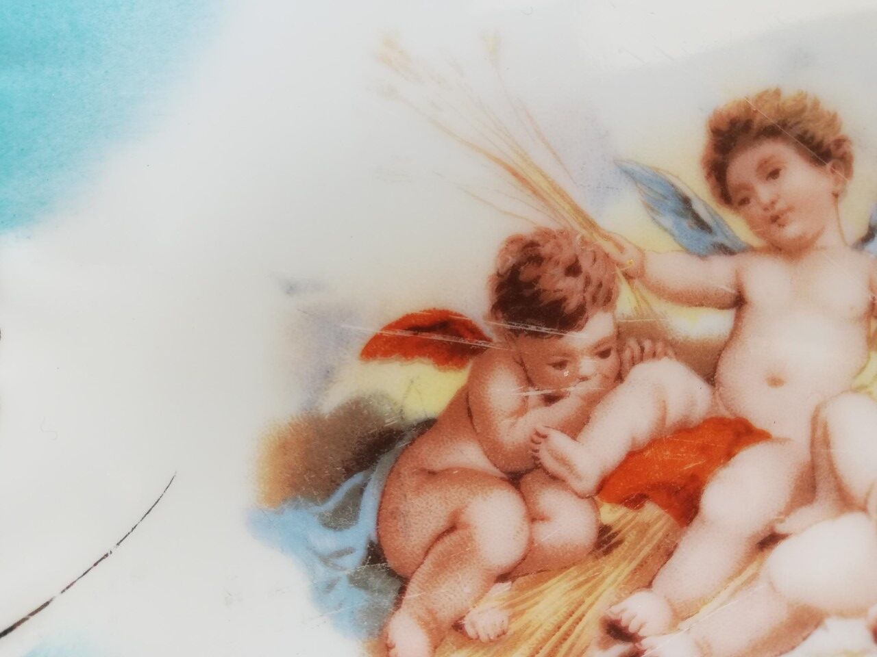 Pair of antique ceramic plates.