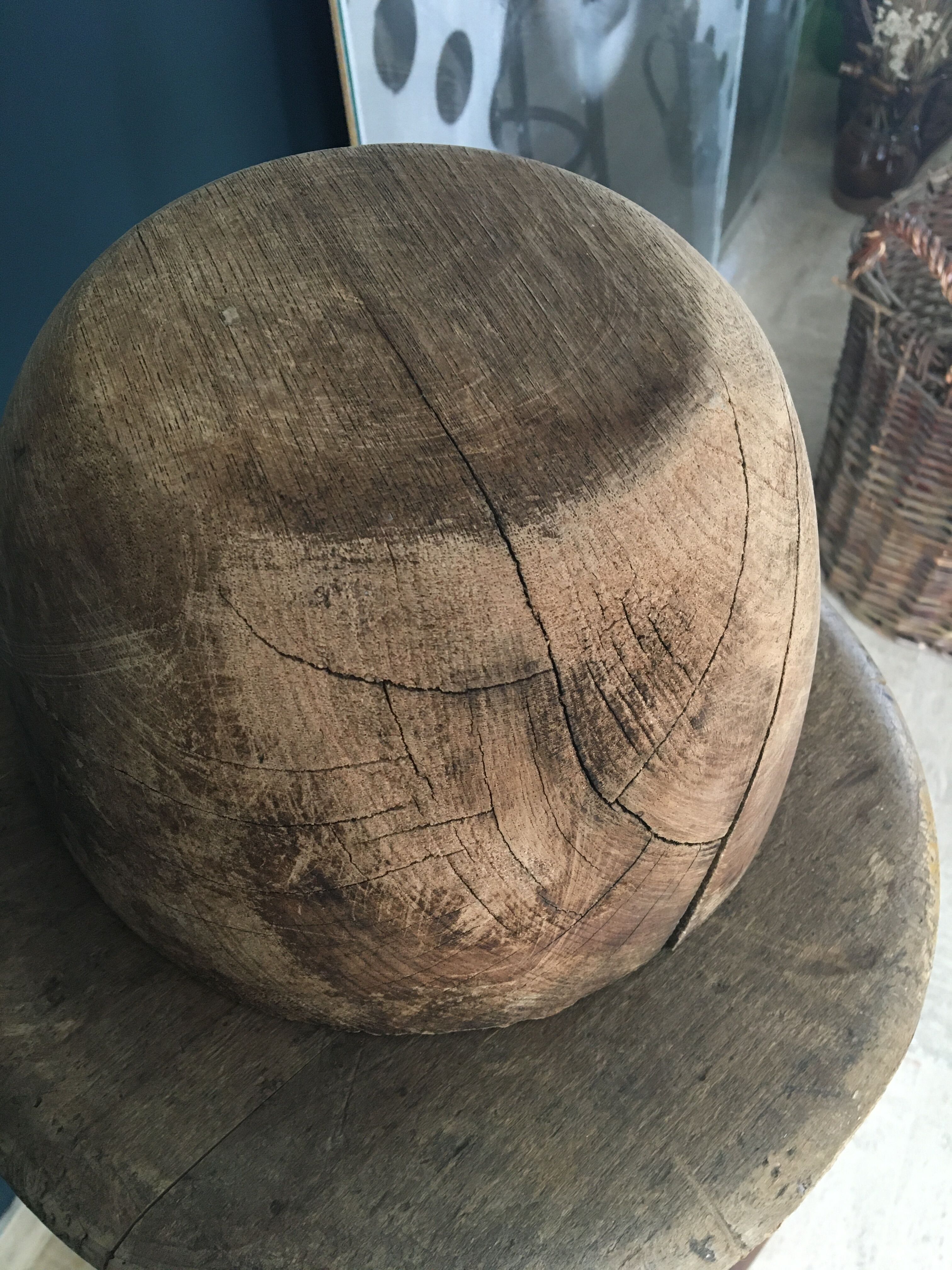 Raw wooden salad bowl