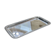 Small rectangular and beaded silver metal top