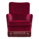 Fauteuil danois des années 1970, très bon état d'origine, mobilier en velours.