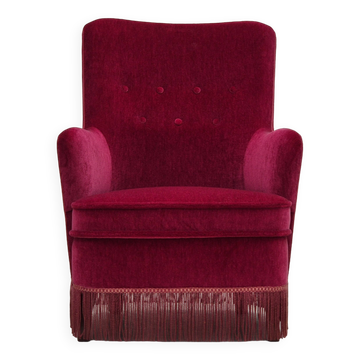 1970s, Danish easy chair, original very good condition, furniture velour.