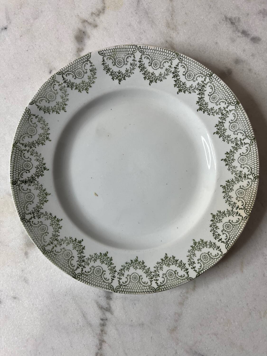 Vintage green dinner plate