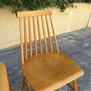 2 IKEA mid-century chairs in the style of Yngve Ekström's "Pinocchio"
