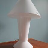 Paire de lampes champignon Peill & Putzler en opaline blanche
